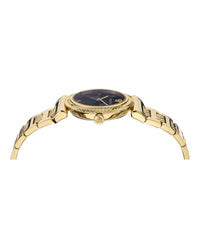 Versace Womens IP Yellow Gold 35mm Bracelet Fashion Watch