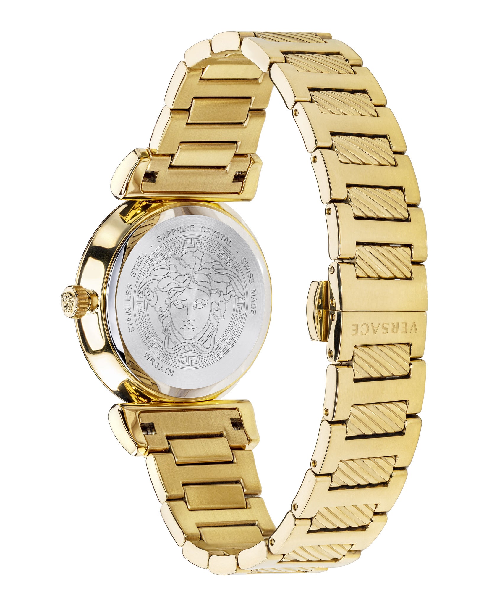 Versace Womens IP Yellow Gold 35mm Bracelet Fashion Watch