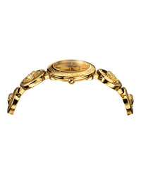 Versace Versace Womens  Gold 28mm Bracelet Fashion Watch
