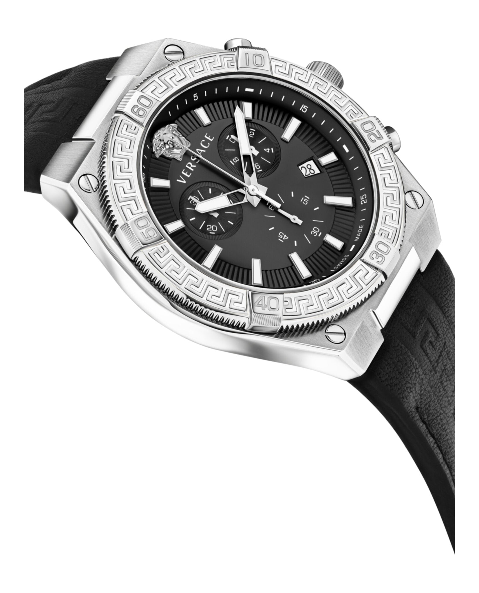 Versace Mens V-Sporty Greca 46mm Strap Fashion Watch