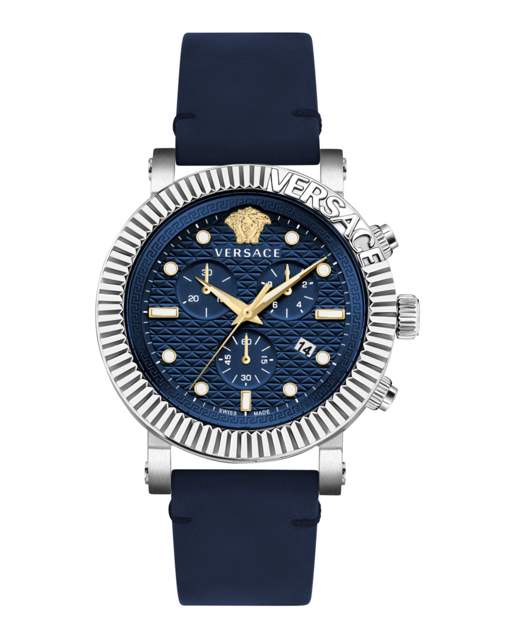 Versace Mens V-Chrono Classic  45mm Strap Fashion Watch