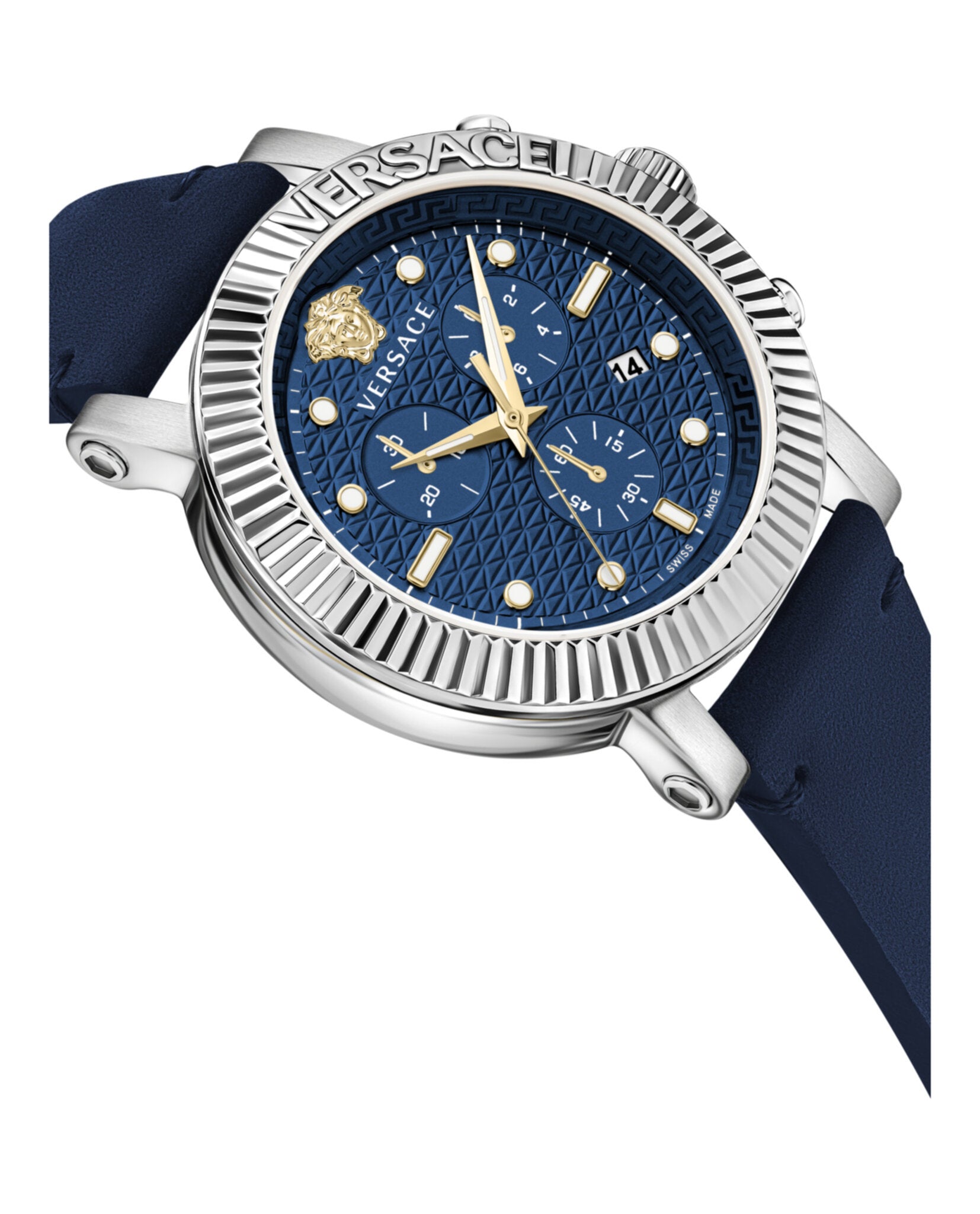Versace Mens V-Chrono Classic  45mm Strap Fashion Watch