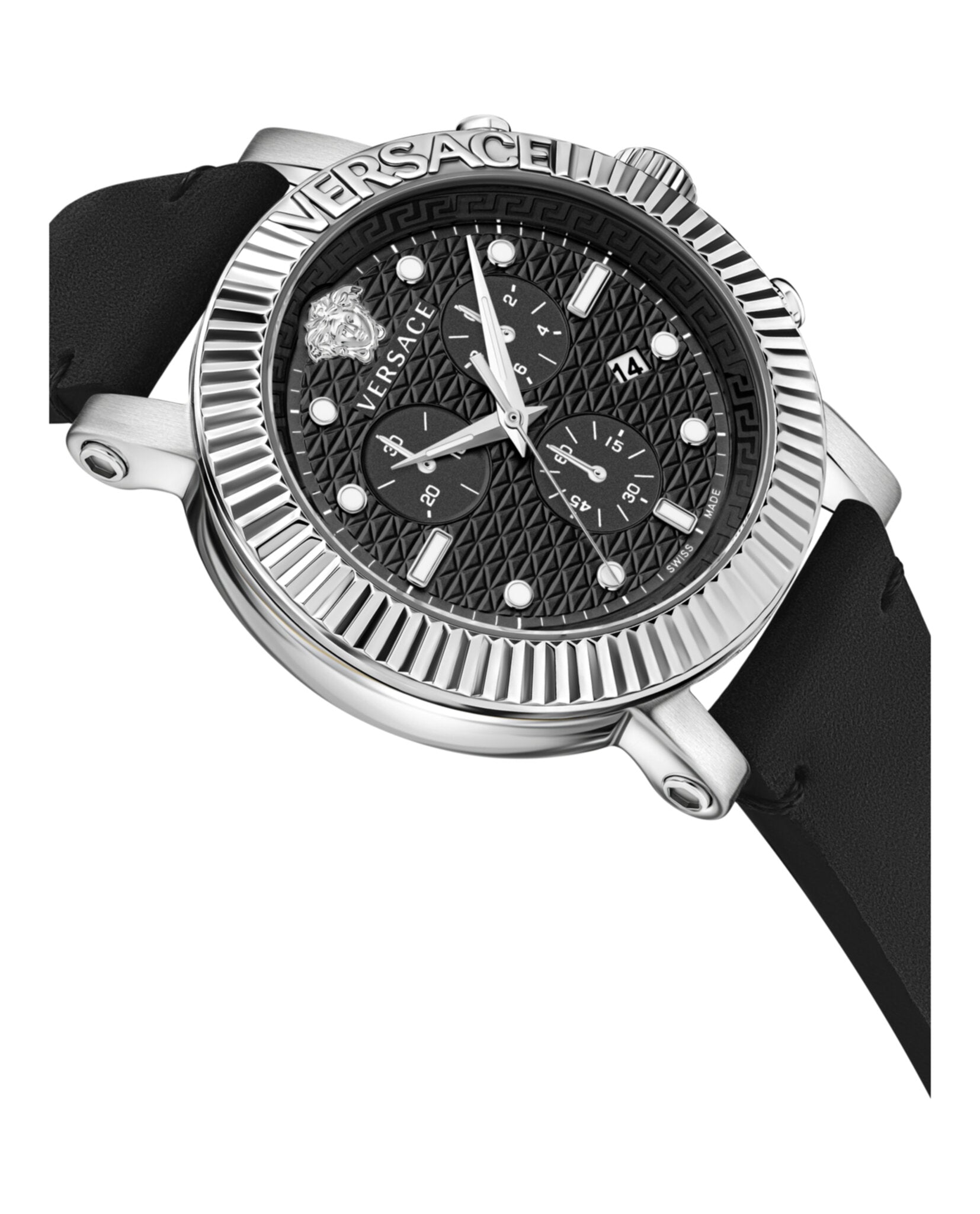 Versace Versace Mens  Stainless Steel 45mm Strap Fashion Watch