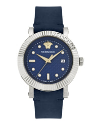 Versace Mens V-Classic 42mm Strap Fashion Watch