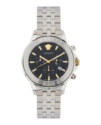 Versace Versace Mens  Stainless Steel 44mm Bracelet Fashion Watch