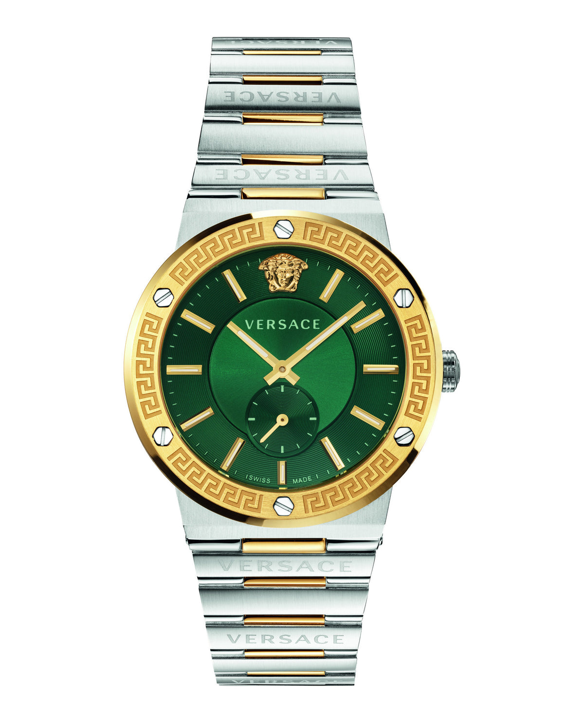 Versace Mens Stainless Steel/IP Yellow Gold 41mm Bracelet Fashion Watch