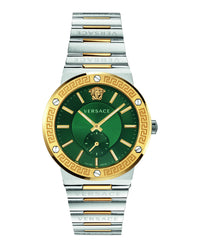 Versace Mens Stainless Steel/IP Yellow Gold 41mm Bracelet Fashion Watch