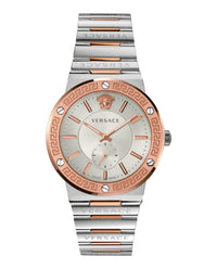 Versace Mens Two Tone 41mm Bracelet Fashion Watch