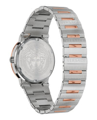 Versace Mens Two Tone 41mm Bracelet Fashion Watch