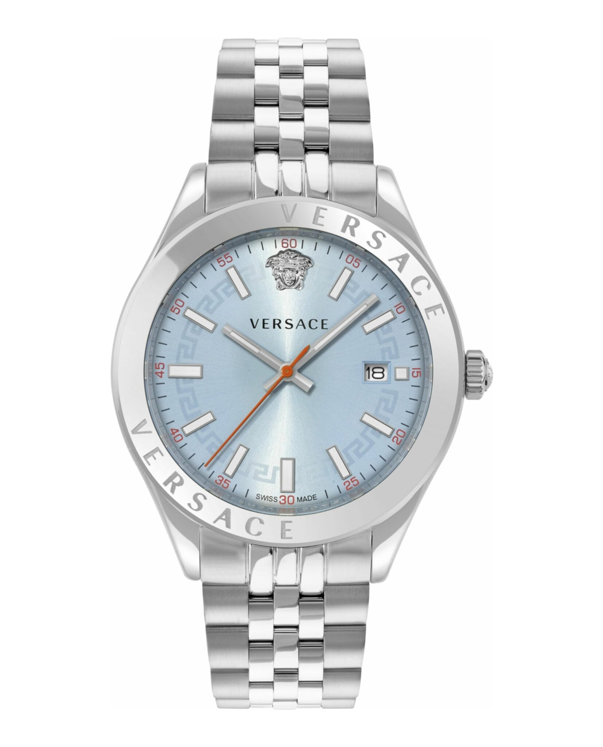 Versace Mens Stainless Steel 42mm Bracelet Fashion Watch
