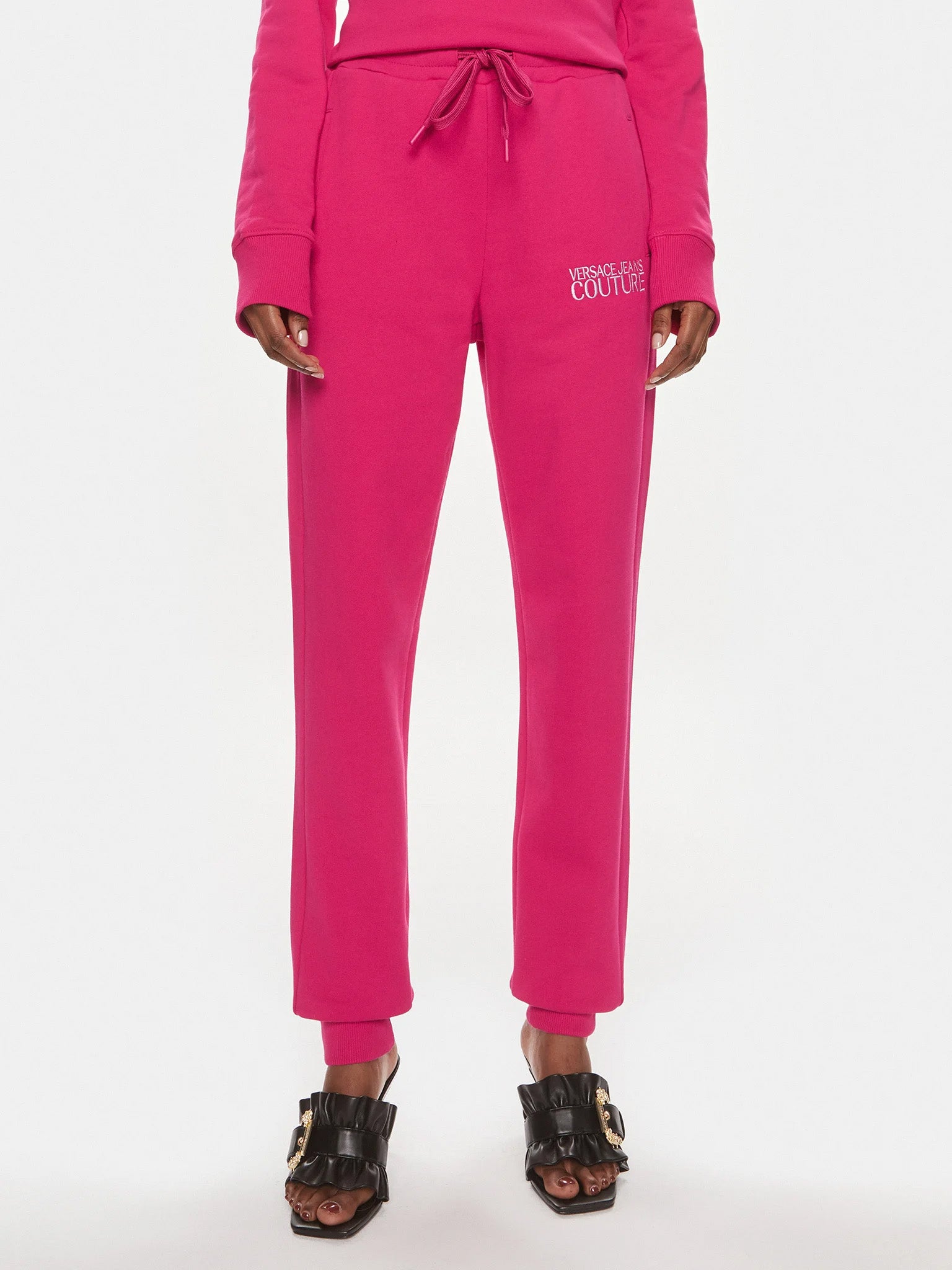 Versace Jeans Couture Pink Logo Joggers – Luxe Streetwear Redefined