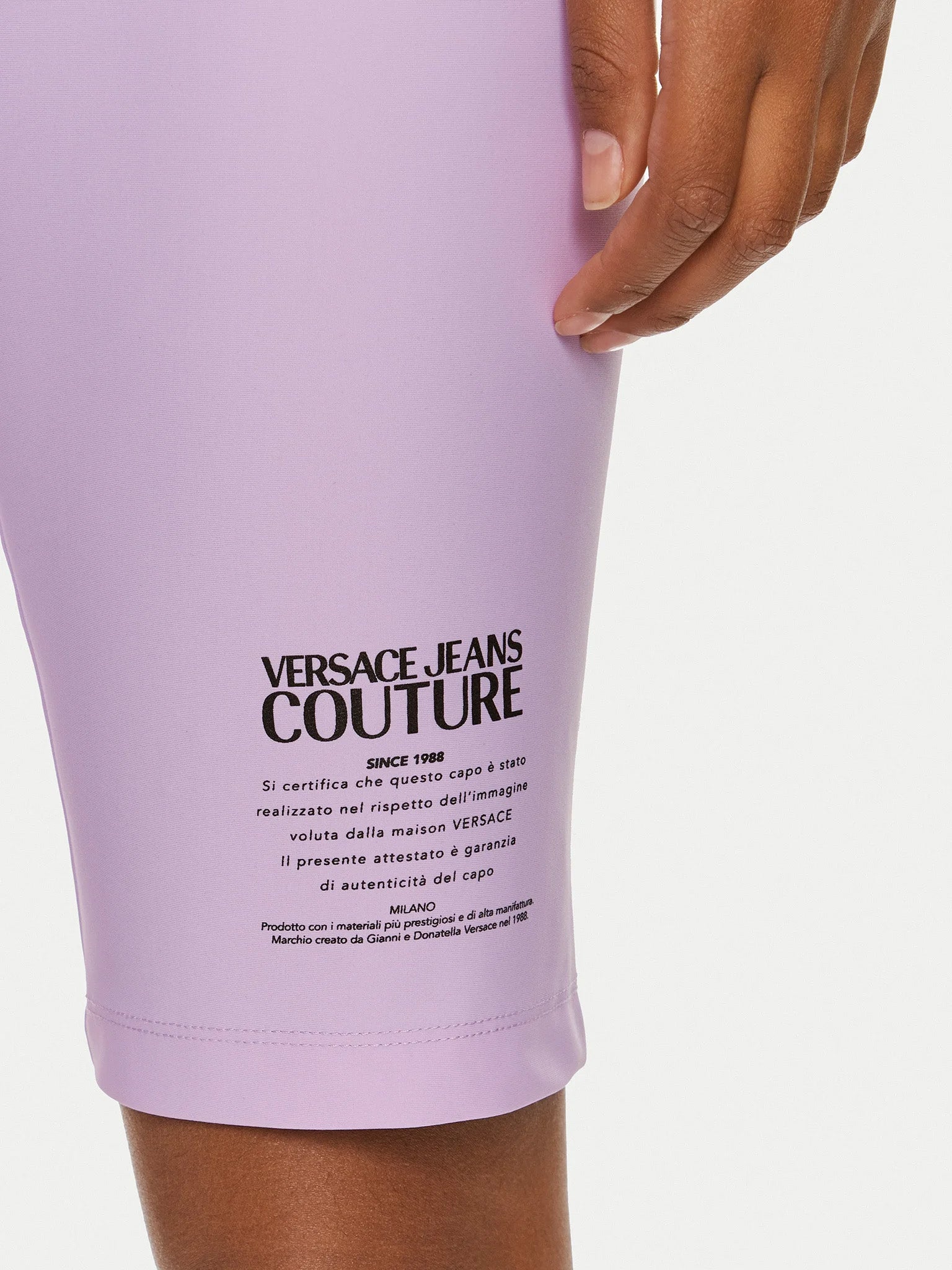 Versace Jeans Couture Cycling Shorts - Lavender Luxury Athleisure-