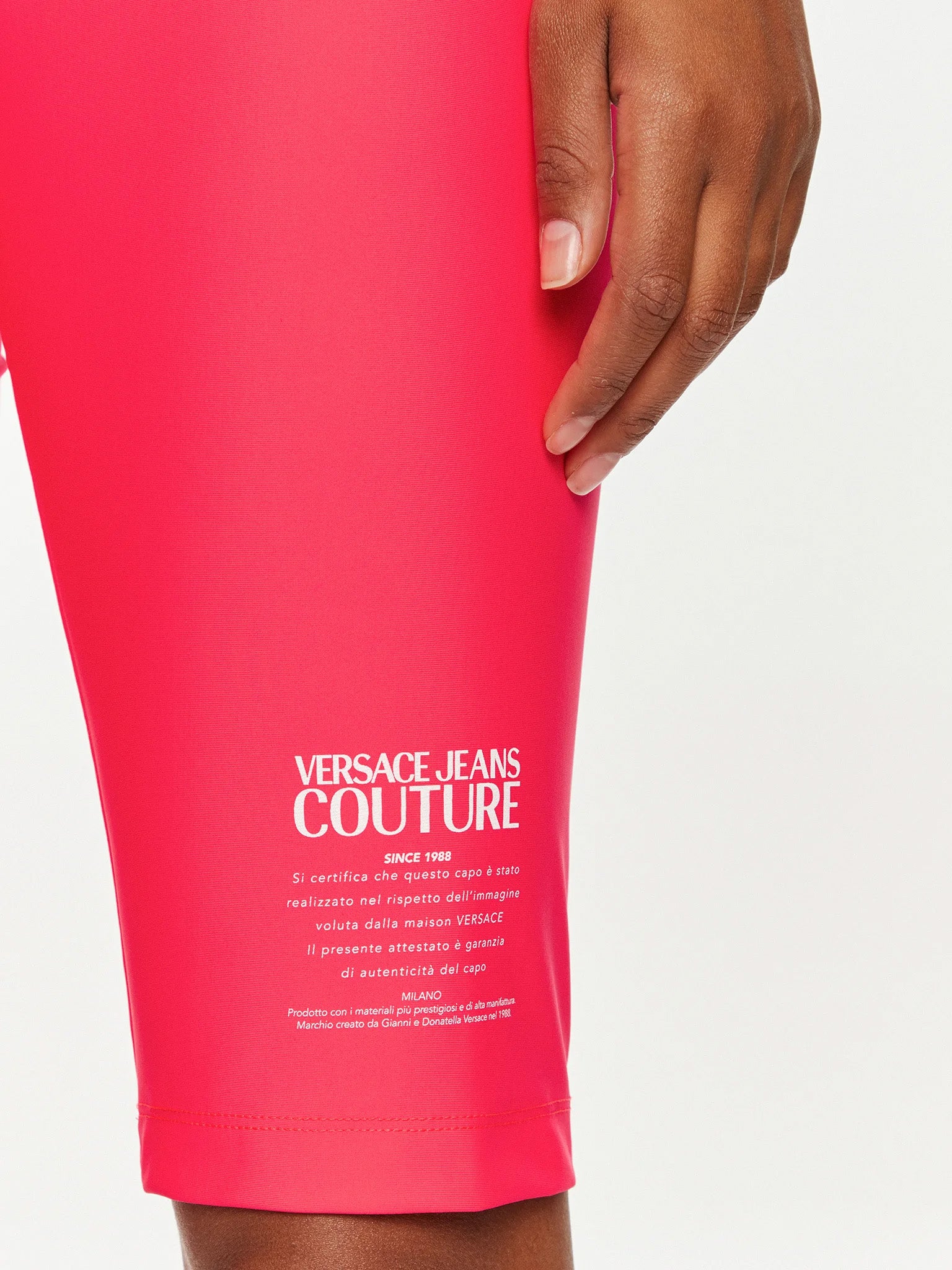 Versace Jeans Couture Hot Pink Cycling Shorts - Bold Designer Athleisure-
