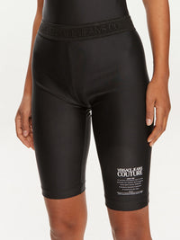 Versace Jeans Couture Black Cycling Shorts - Sleek Luxury Performance-
