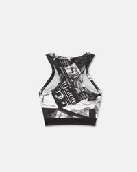 Versace Jeans Couture Graphic Print Crop Top – Bold Editorial Street Style-