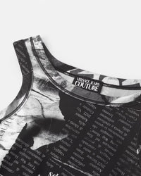 Versace Jeans Couture Graphic Print Crop Top – Bold Editorial Street Style-