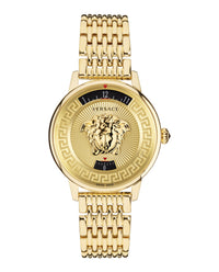 Versace Versace Womens  IP Yellow Gold 38mm Bracelet Fashion Watch