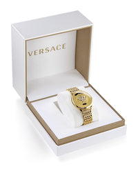 Versace Versace Womens  IP Yellow Gold 38mm Bracelet Fashion Watch