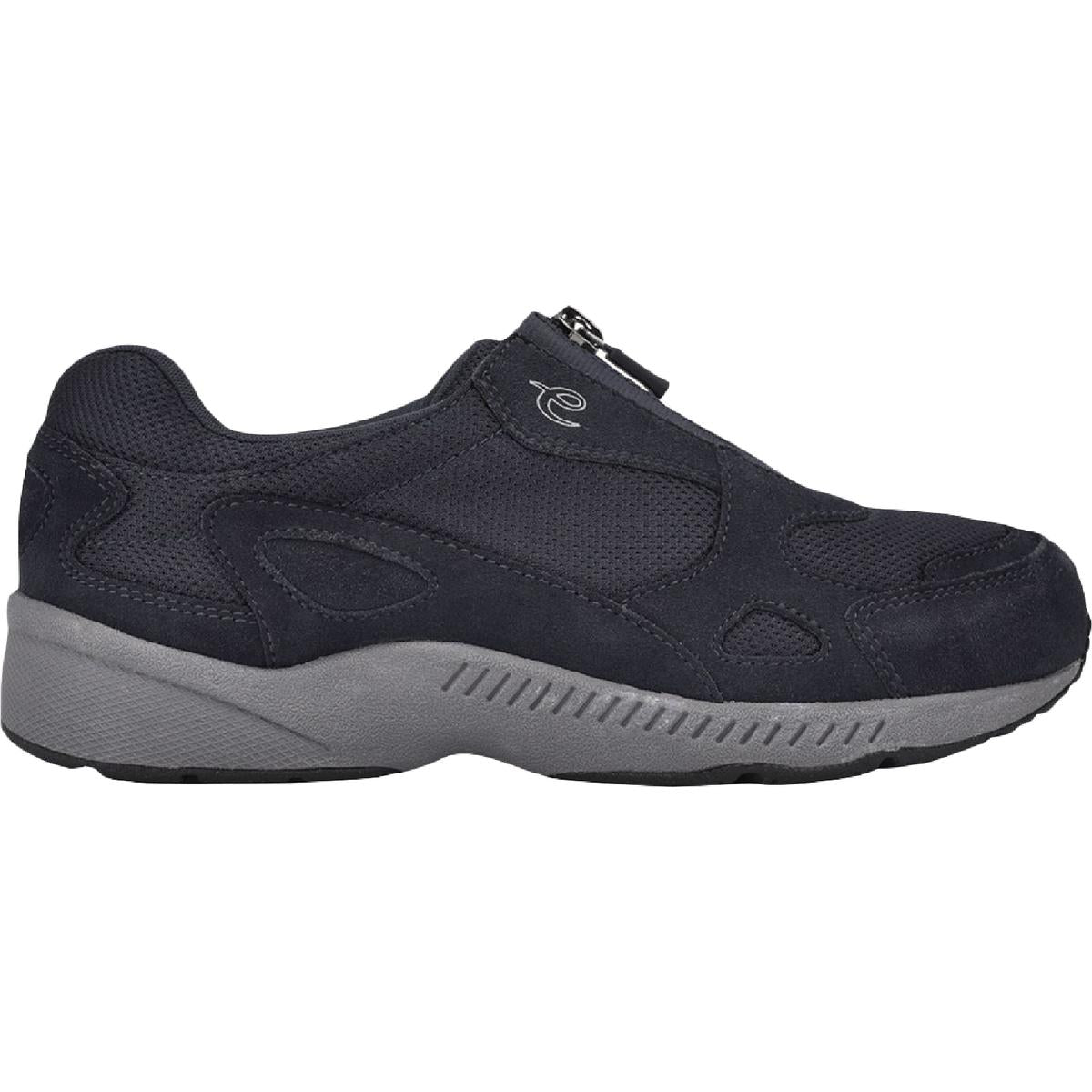Rheal Womens Leather Zip-Up Slip-On Sneakers