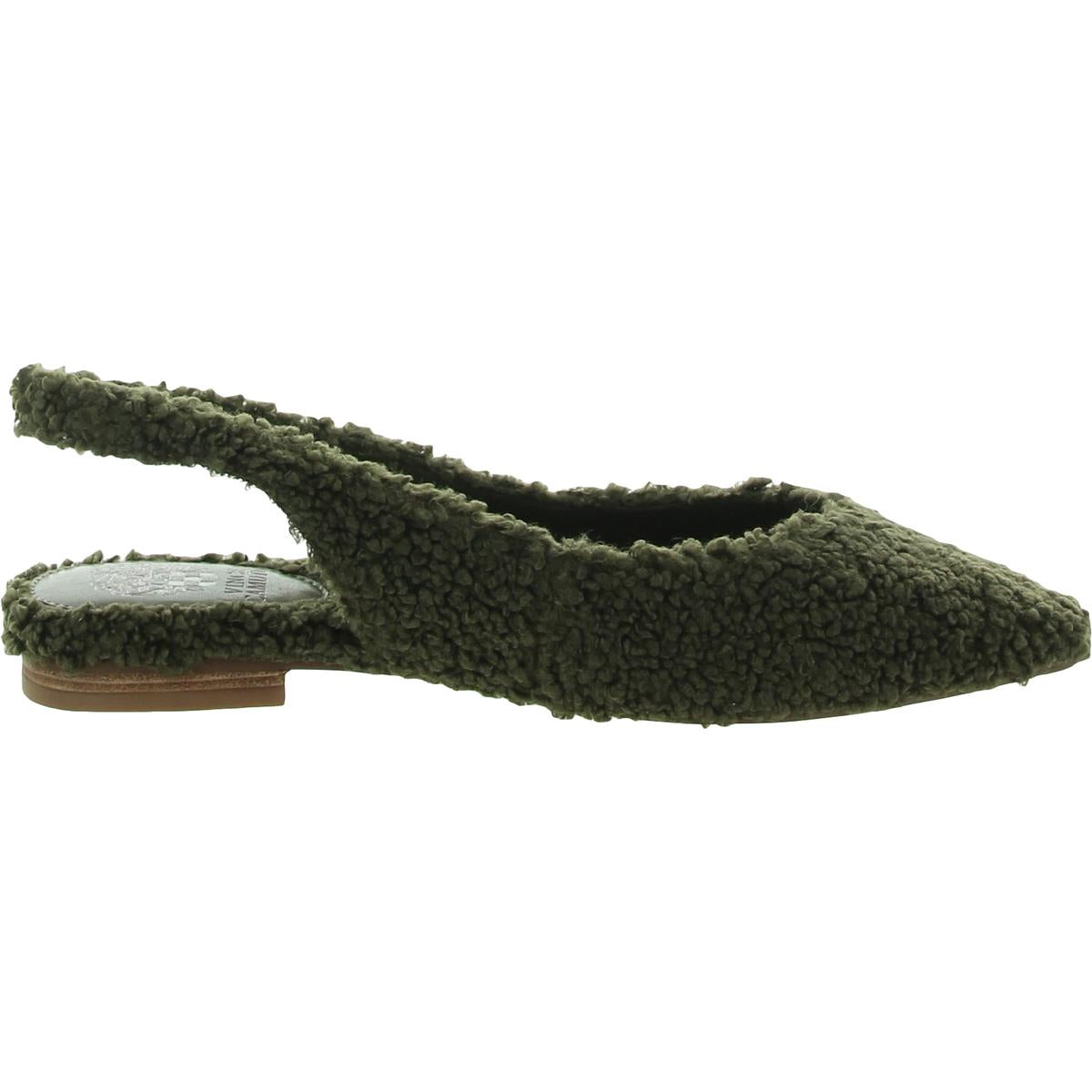 Presnue Womens Faux Fur Slip On Slingbacks