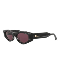 Valentino Unisex Cat Eye Black-Black-Bordeaux Fashion Designer Eyewear