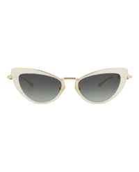 Valentino Valentino Womens Cat Eye White Gold Grey Fashion Designer Eyewear