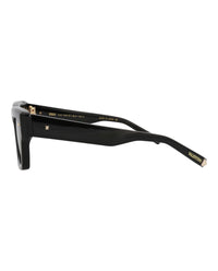 Valentino Unisex Square/Rectangle Black-Black-Grey Fashion Designer Eyewear