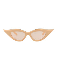 Valentino Womens Cat Eye Beige Beige Nude Fashion Designer Eyewear