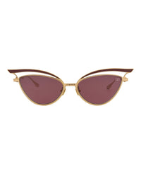 Valentino Womens Cat Eye Gold Gold Bordeaux Fashion Designer Eyewear