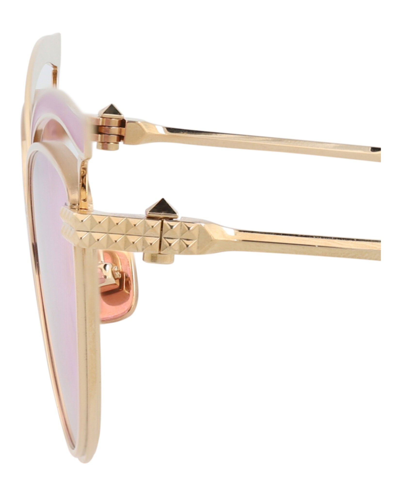 Valentino Womens Cat Eye Gold-Gold-Pink Fashion Designer Eyewear