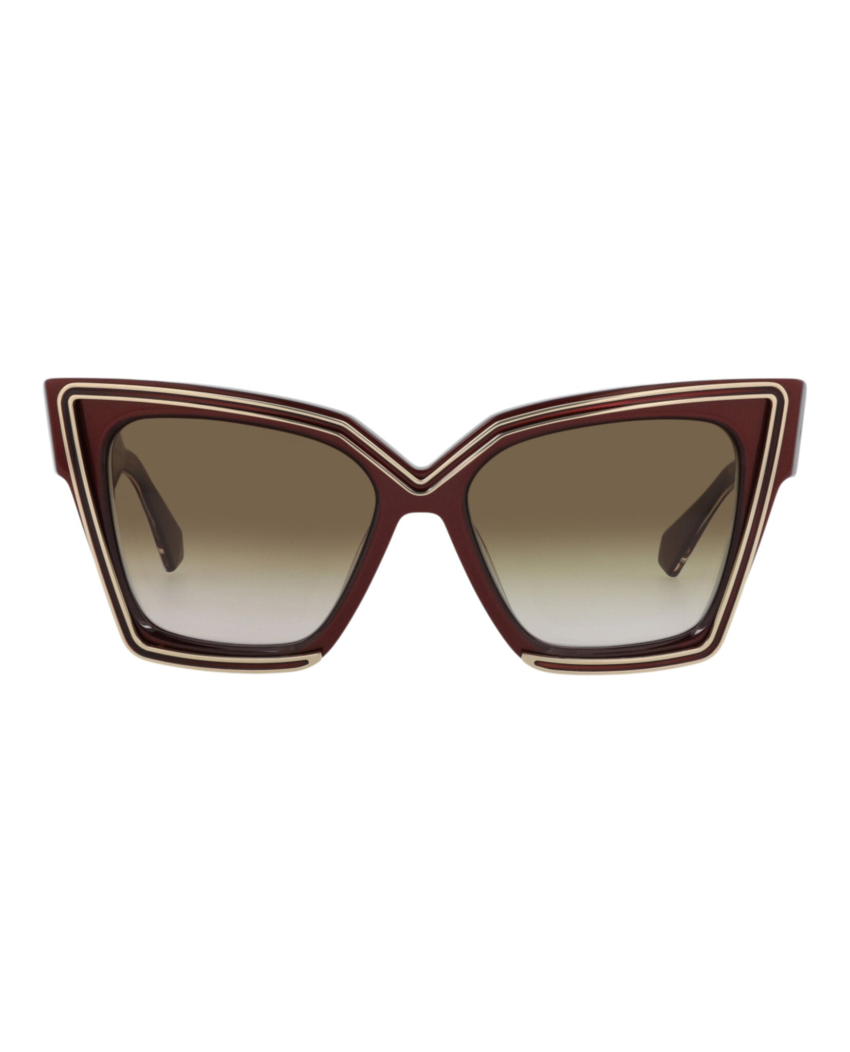 Valentino Womens Cat Eye Bordeaux Bordeaux Brown Fashion Designer Eyewear