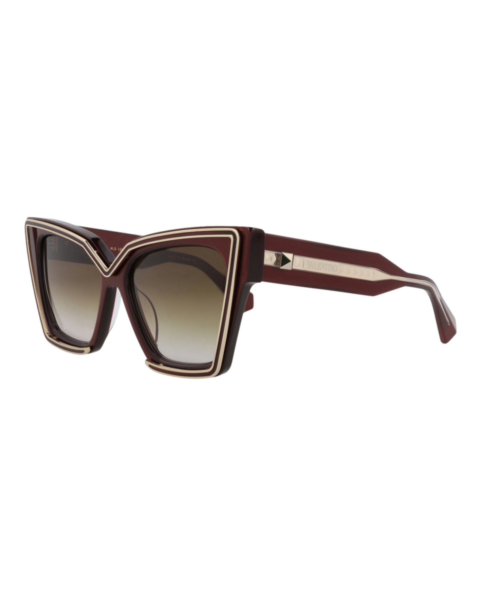 Valentino Womens Cat Eye Bordeaux Bordeaux Brown Fashion Designer Eyewear