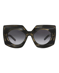 Valentino Womens Square/Rectangle Black Havana Black Havana Grey Fashion Designer Eyewear