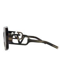 Valentino Womens Square/Rectangle Black Havana Black Havana Grey Fashion Designer Eyewear