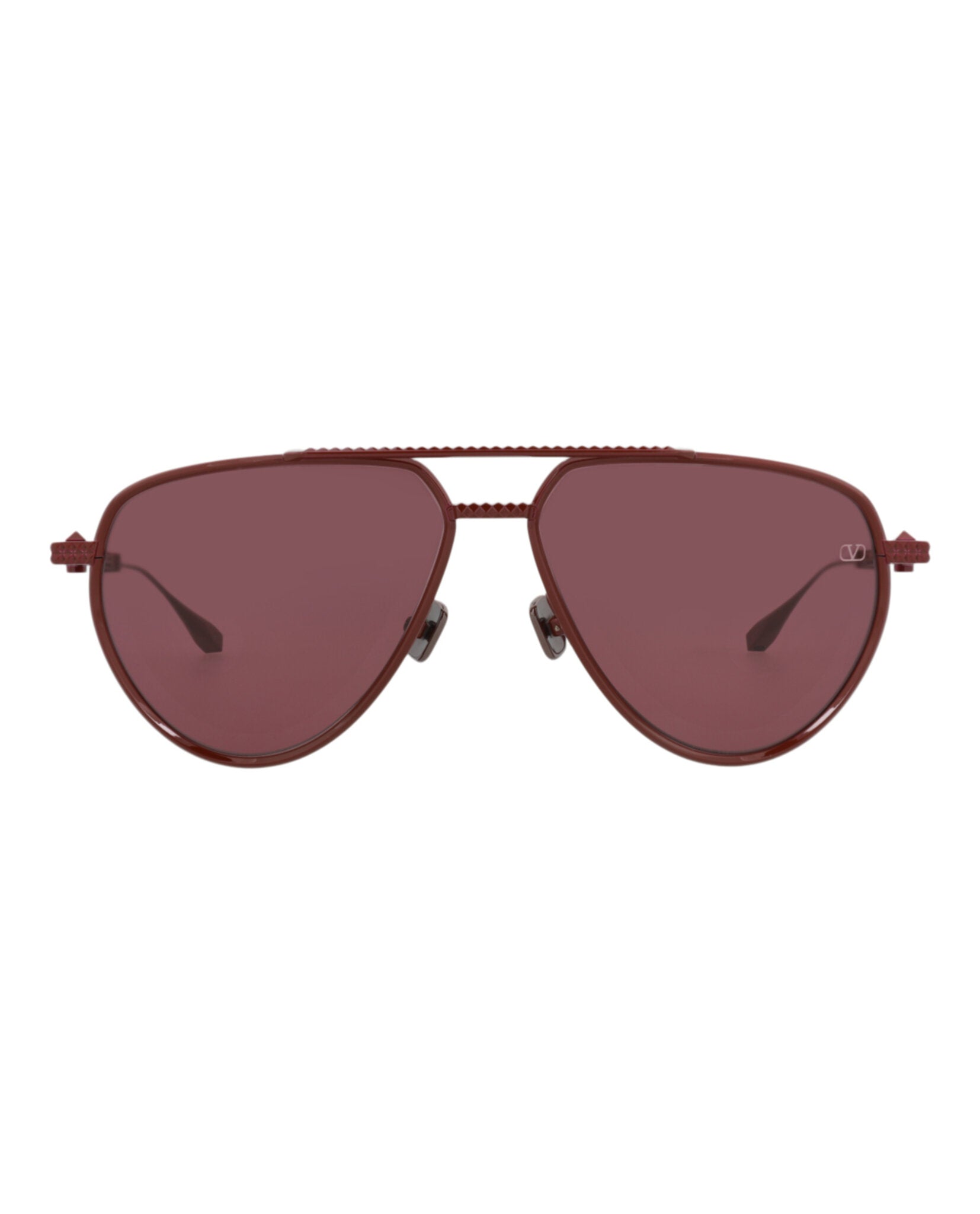 Valentino Unisex Aviator Bordeaux Bordeaux Bordeaux Fashion Designer Eyewear