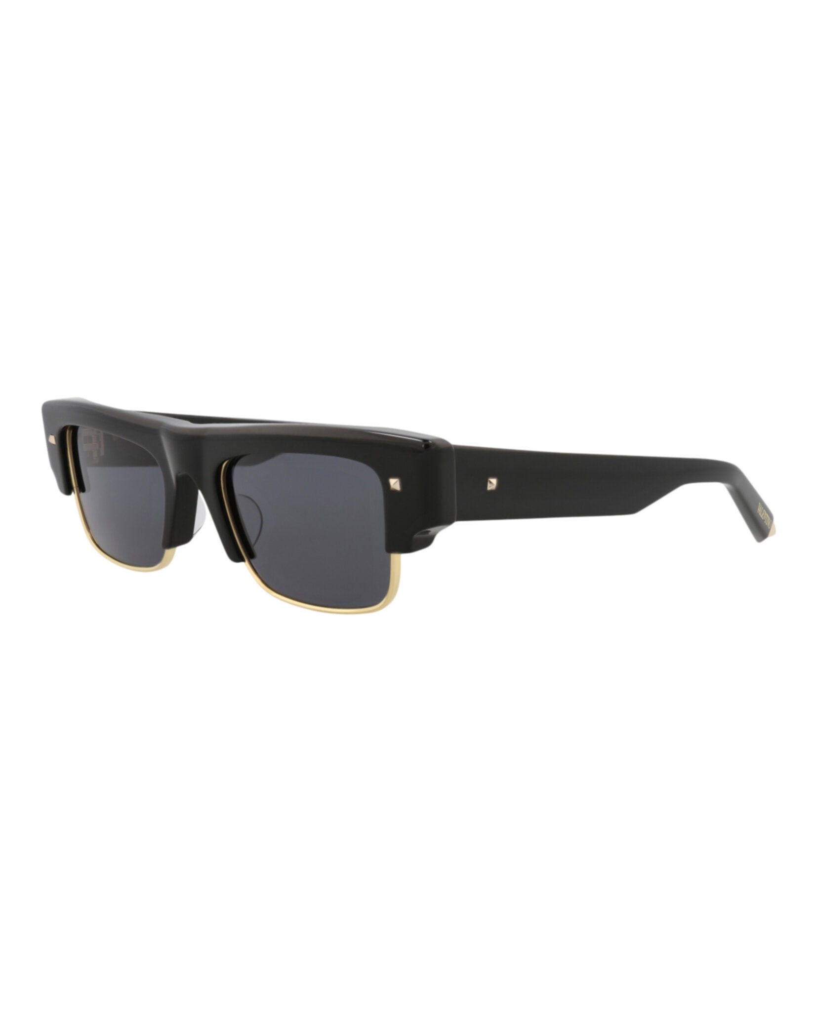 Valentino Unisex Square/Rectangle Black Black Grey Fashion Designer Eyewear