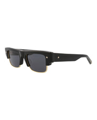Valentino Unisex Square/Rectangle Black Black Grey Fashion Designer Eyewear