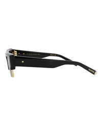 Valentino Unisex Square/Rectangle Black Black Grey Fashion Designer Eyewear