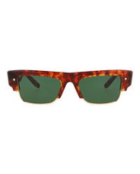 Valentino Unisex Square/Rectangle Tortoise-Tortoise-Green Fashion Designer Eyewear