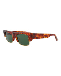 Valentino Unisex Square/Rectangle Tortoise-Tortoise-Green Fashion Designer Eyewear