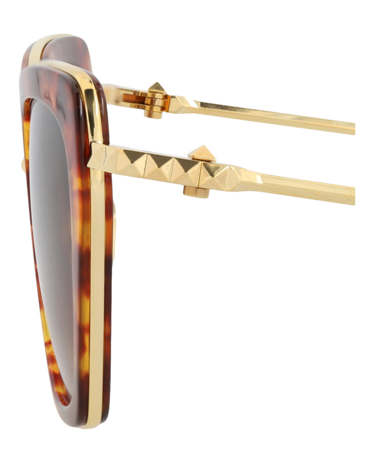Valentino Womens Cat Eye Havana Gold Brown Fashion Designer Eyewear