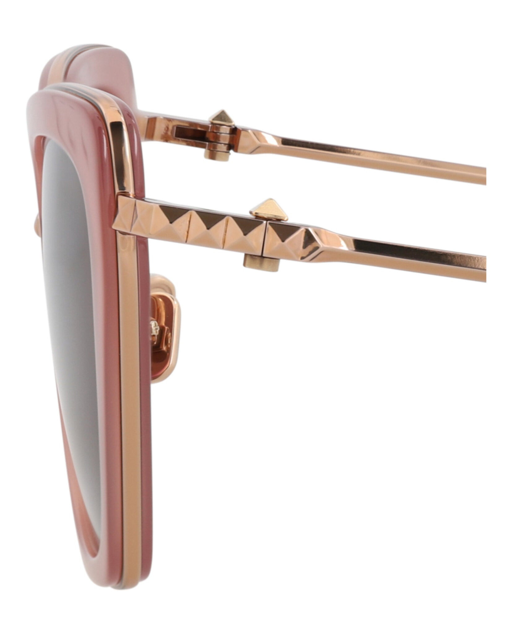 Valentino Womens Cat Eye Pink-Gold-Brown Fashion Designer Eyewear