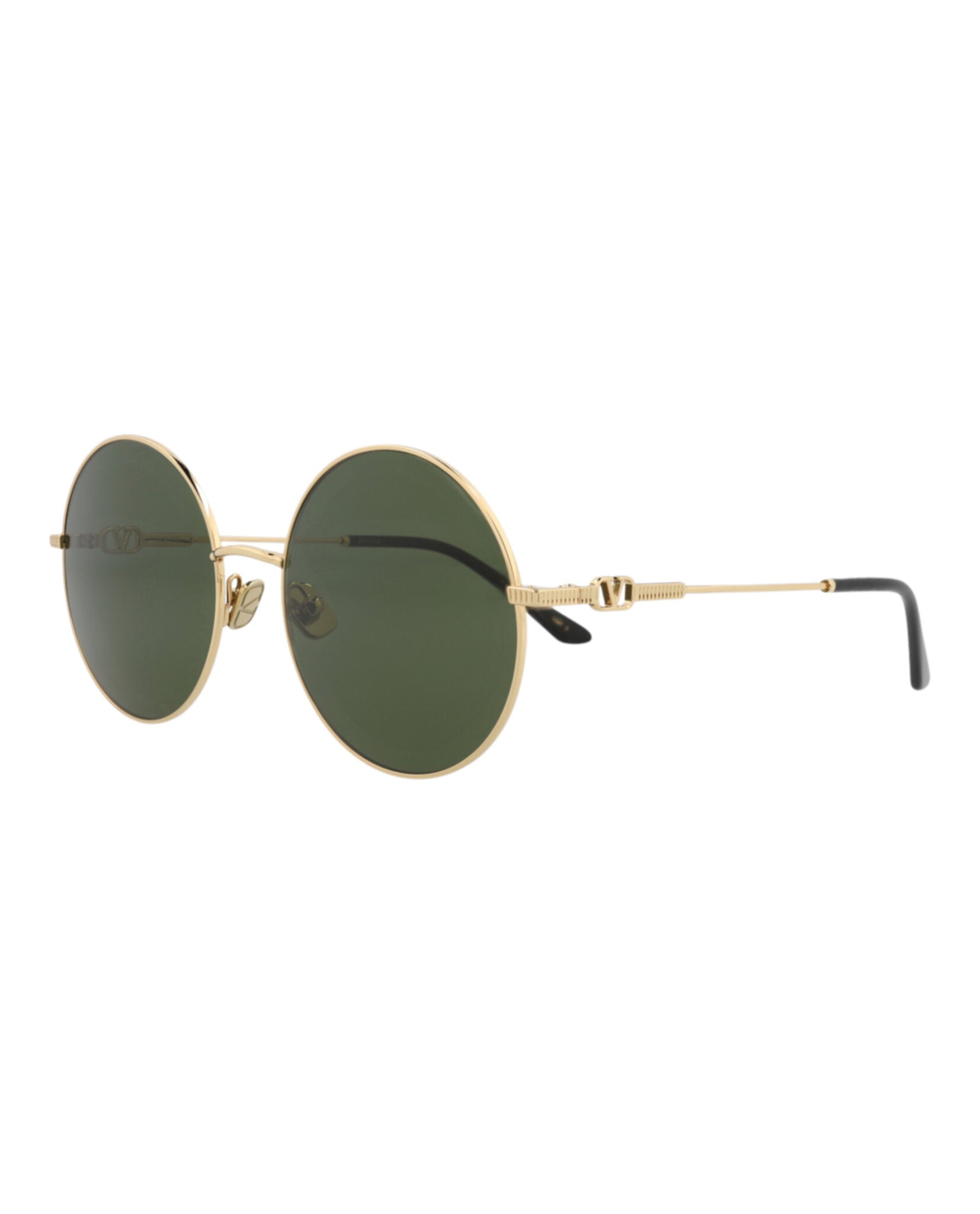 Valentino Unisex Round/Oval Gold Gold Green Fashion Designer Eyewear