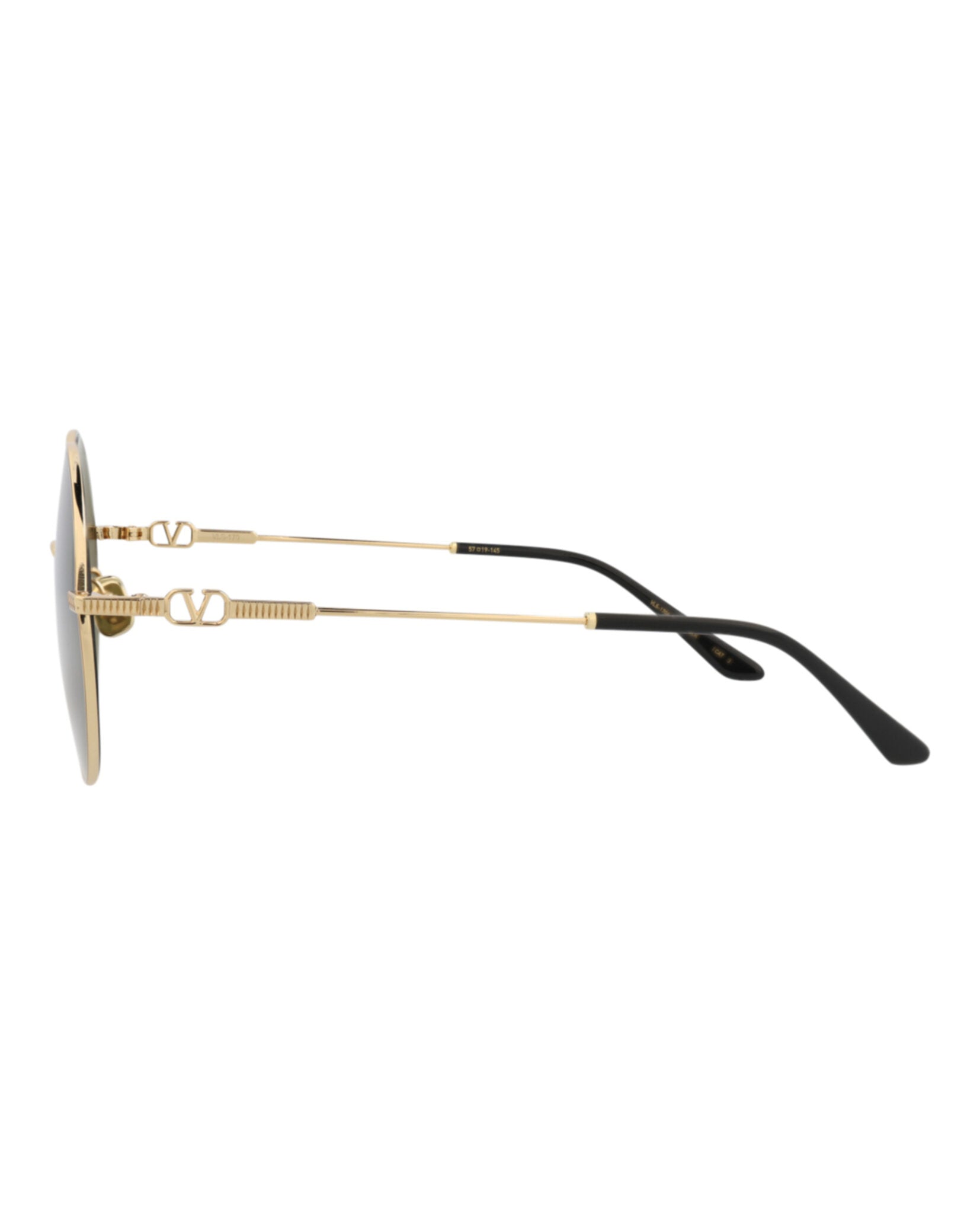 Valentino Unisex Round/Oval Gold Gold Green Fashion Designer Eyewear