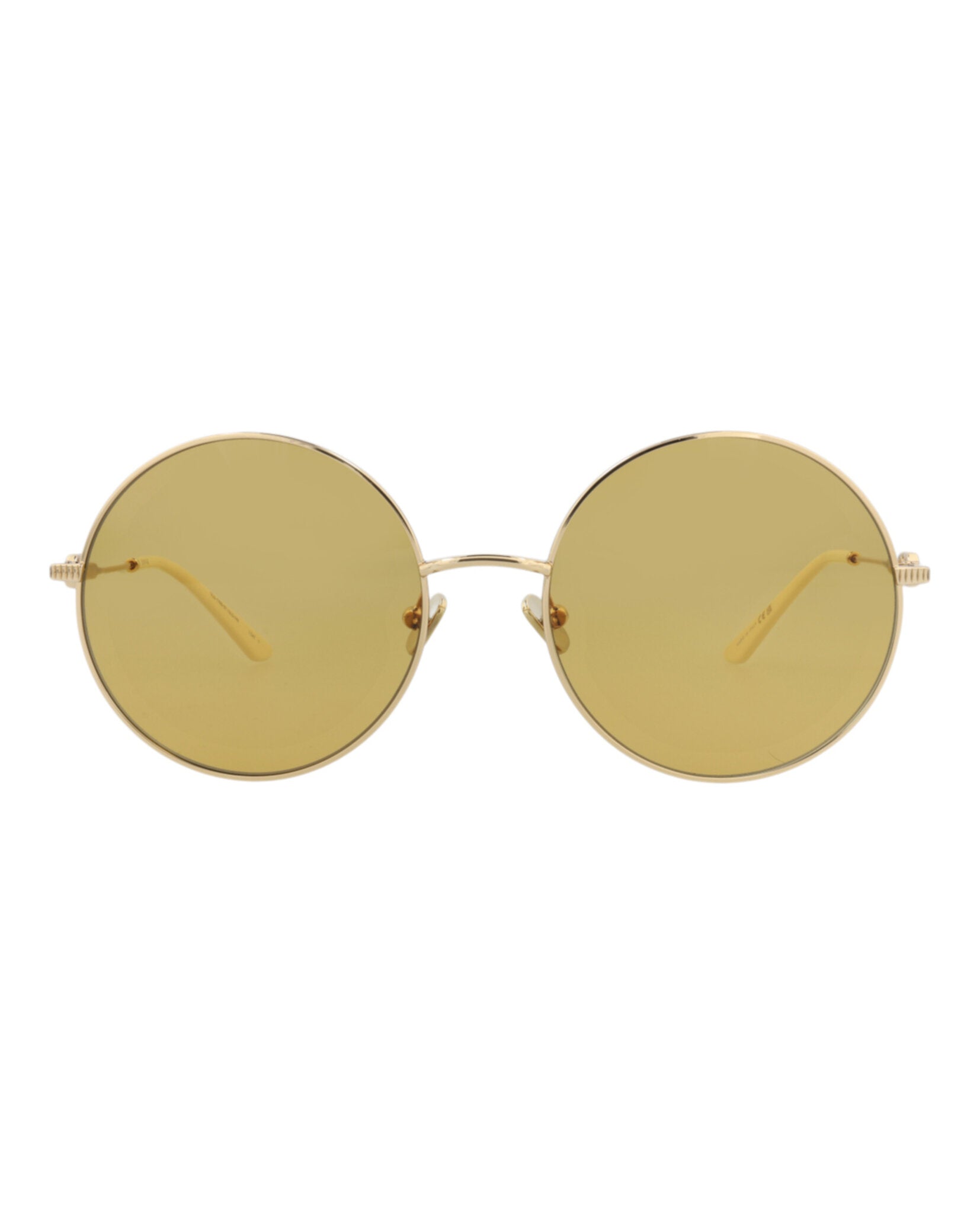 Valentino Valentino Unisex Round/Oval Gold Gold Amber Fashion Designer Eyewear