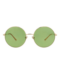 Valentino Unisex Round/Oval Gold-Gold-Green Fashion Designer Eyewear