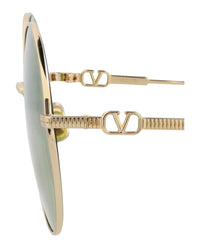 Valentino Unisex Round/Oval Gold-Gold-Green Fashion Designer Eyewear