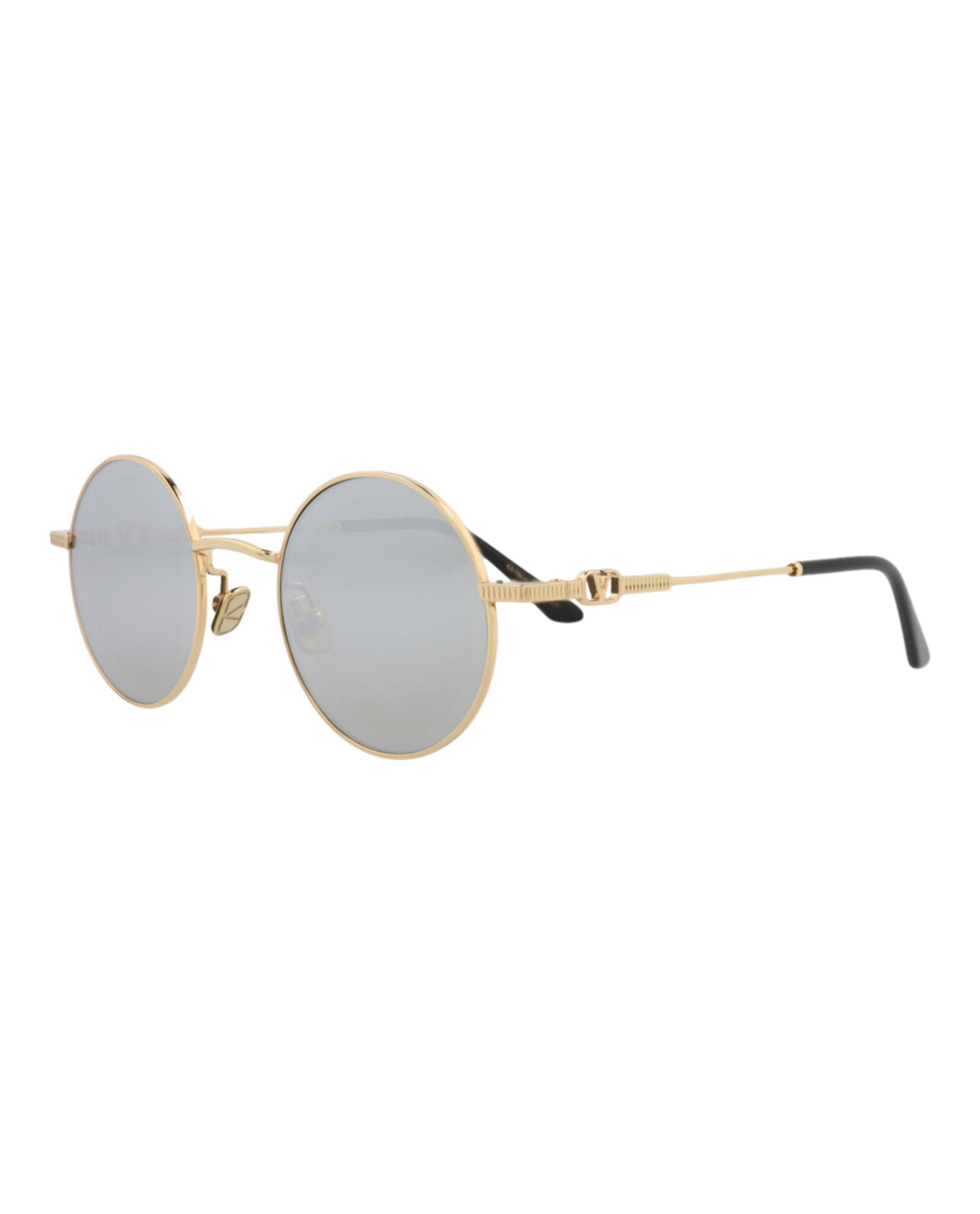 Valentino Valentino Unisex Round/Oval Gold Gold Silver Fashion Designer Eyewear