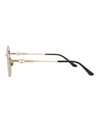 Valentino Valentino Unisex Round/Oval Gold Gold Silver Fashion Designer Eyewear