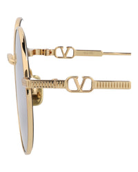 Valentino Valentino Unisex Round/Oval Gold Gold Silver Fashion Designer Eyewear